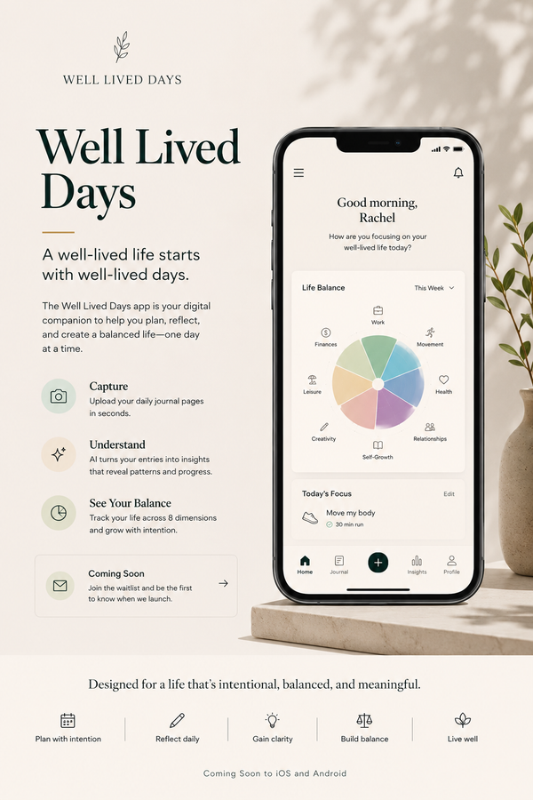 Stay Tuned- Well Lived Days App