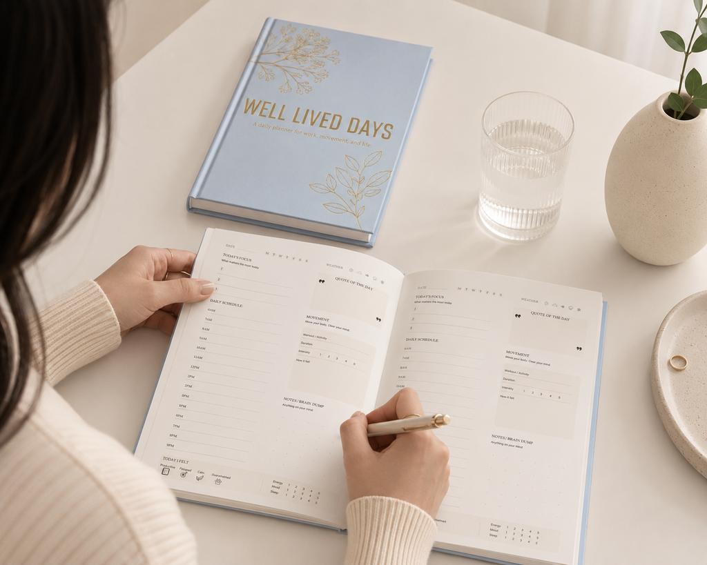 Well Lived Days | A Daily Planner for Work • Movement • Life