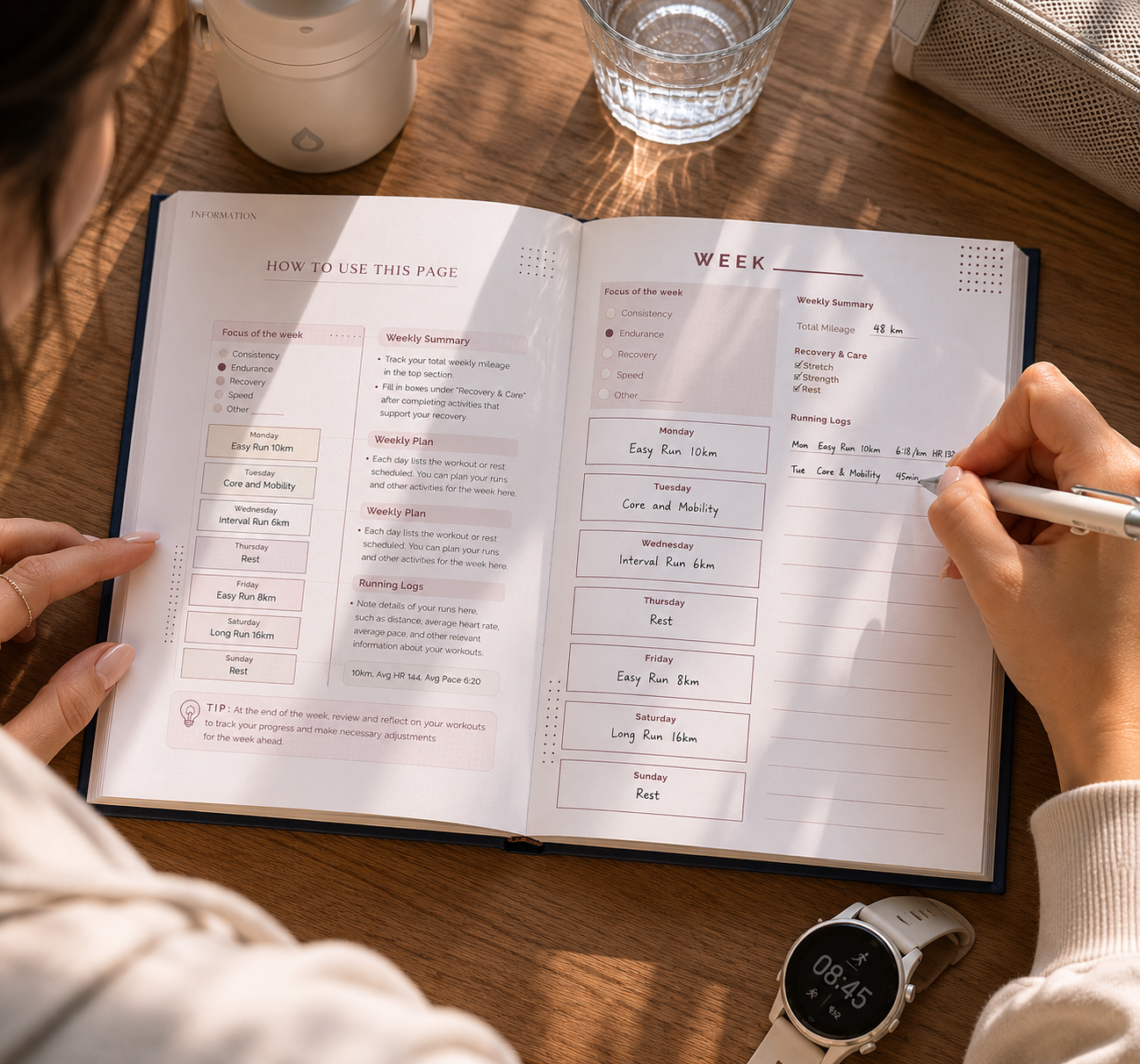 Running Journal ｜ A planner perfect for Training • Reflection • Progress