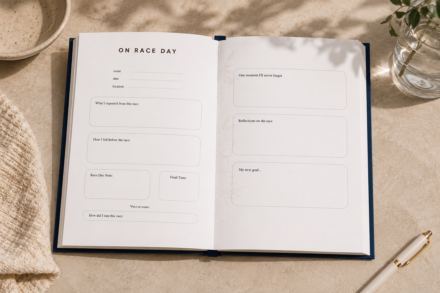 Running Journal ｜ A planner for Training • Reflection • Progress ( 20 weeks)